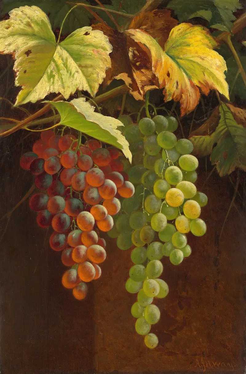 Two Bunches Of Grapes Wall Art by Andrew John Henry Way - High-Resolution Digital Print