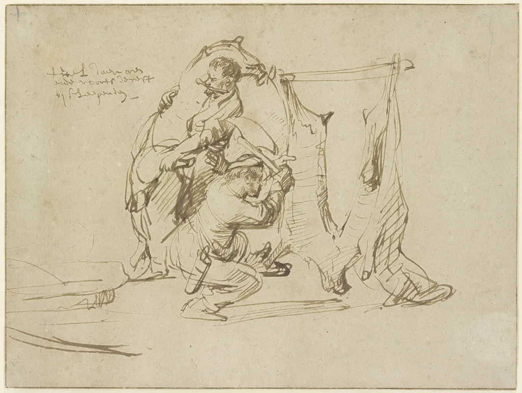 Two Butchers Wall Art by Rembrandt van Rijn - High-Resolution Digital Print