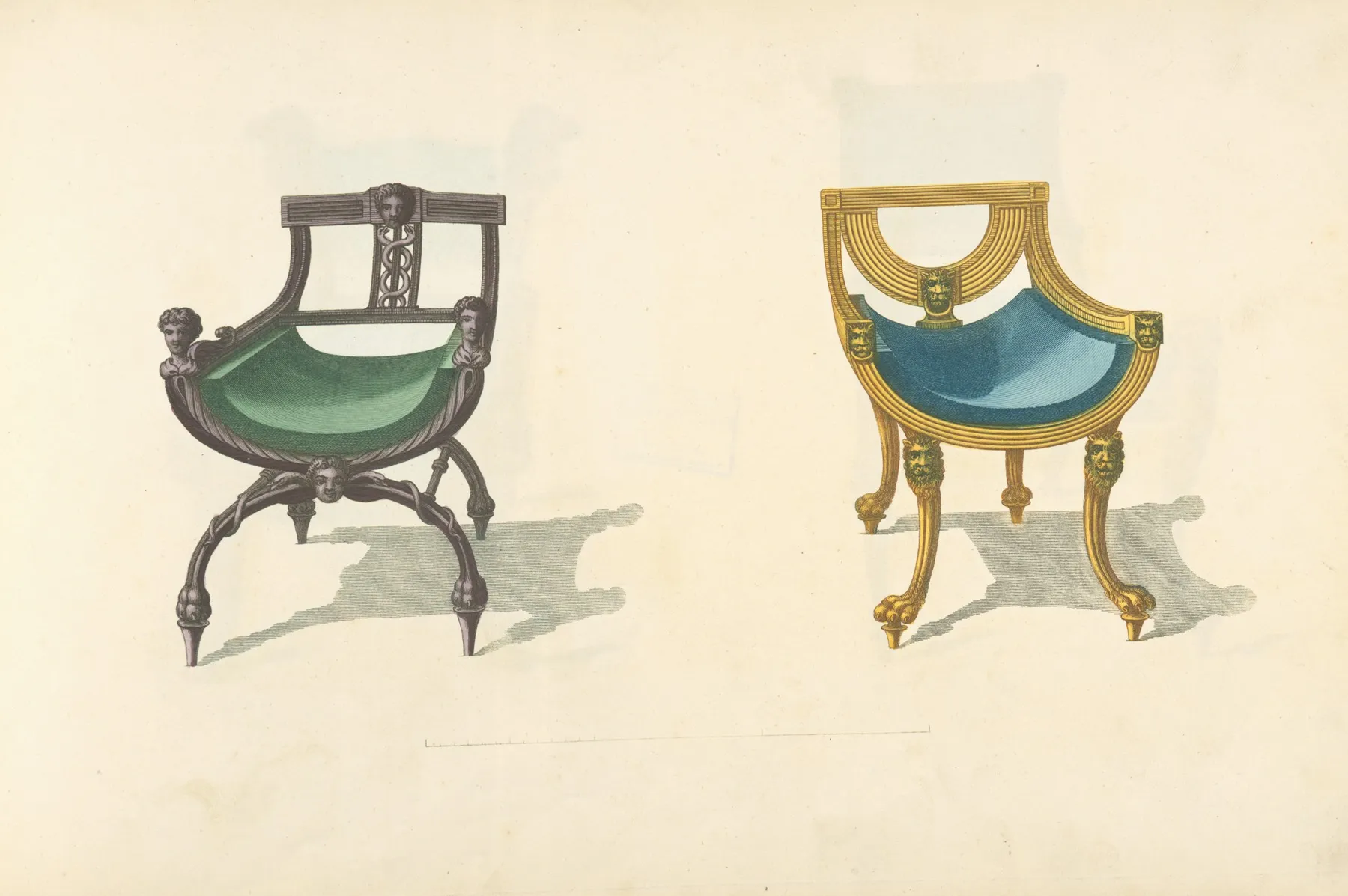 Two Chairs With Bucket Seats Wall Art by Thomas Sheraton - High-Resolution Digital Print