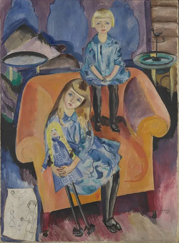 Two Children Wall Art by Per Krohg - High-Resolution Digital Print