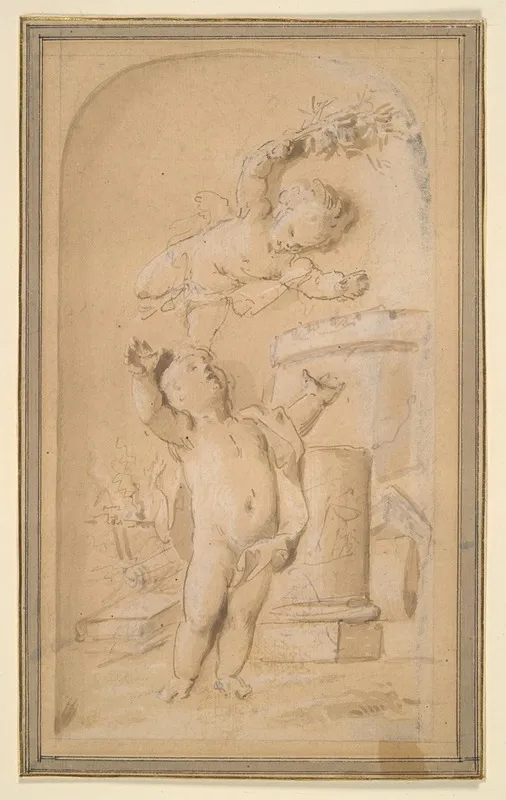 Two Cupids Wall Art by Jacobus Buys - High-Resolution Digital Print