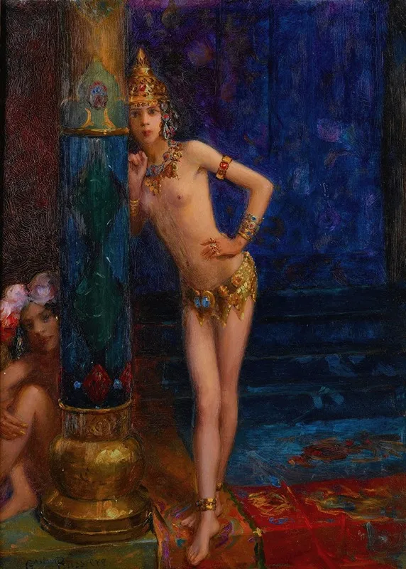 Two Dancers 5 Wall Art by Gaston Bussière - High-Resolution Digital Print
