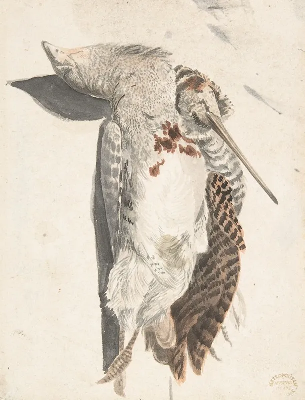 Two Dead Birds A Quail And A Long Beaked Bird Wall Art by Count Giorgio Durante - High-Resolution Digital Print