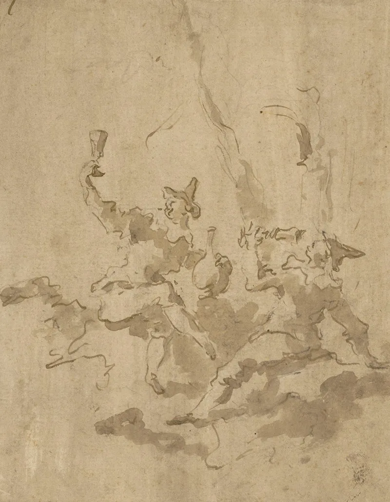 Two Drinking Men