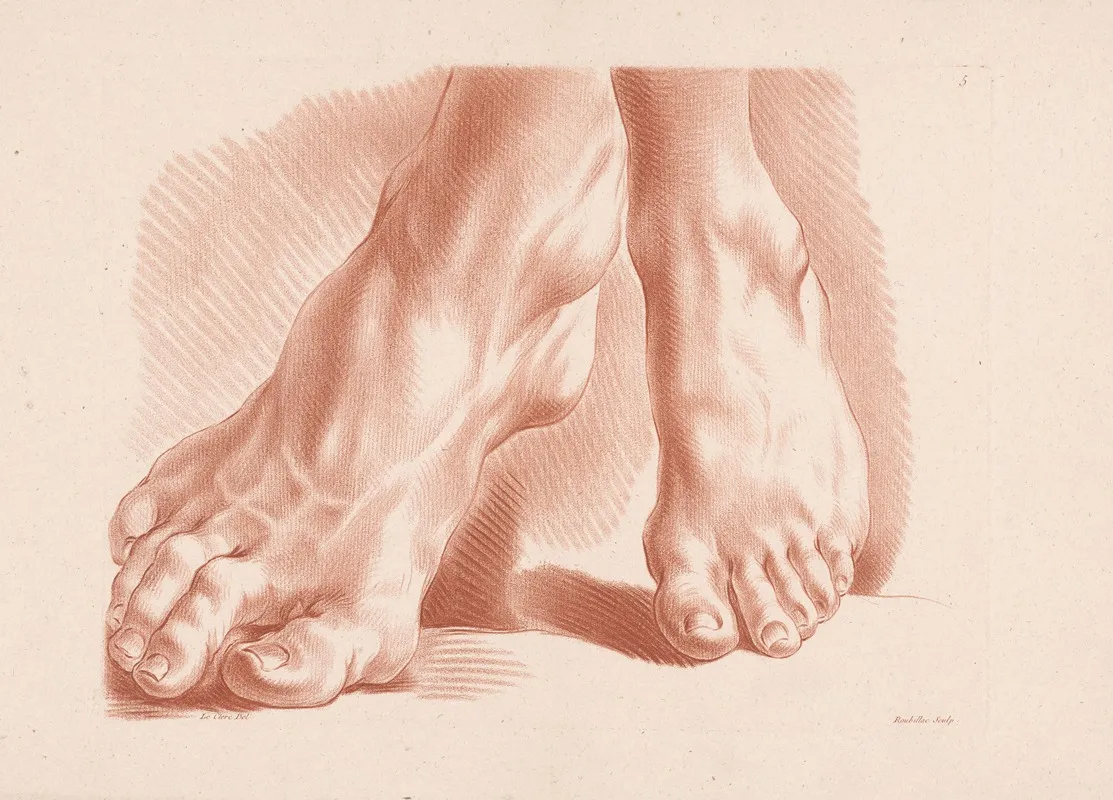 Two Feet 4 Wall Art by Louis-François Roubiliac - High-Resolution Digital Print