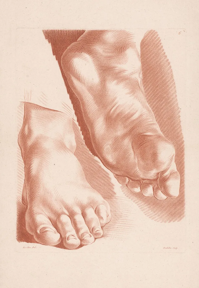 Two Feet 5 Wall Art by Louis-François Roubiliac - High-Resolution Digital Print