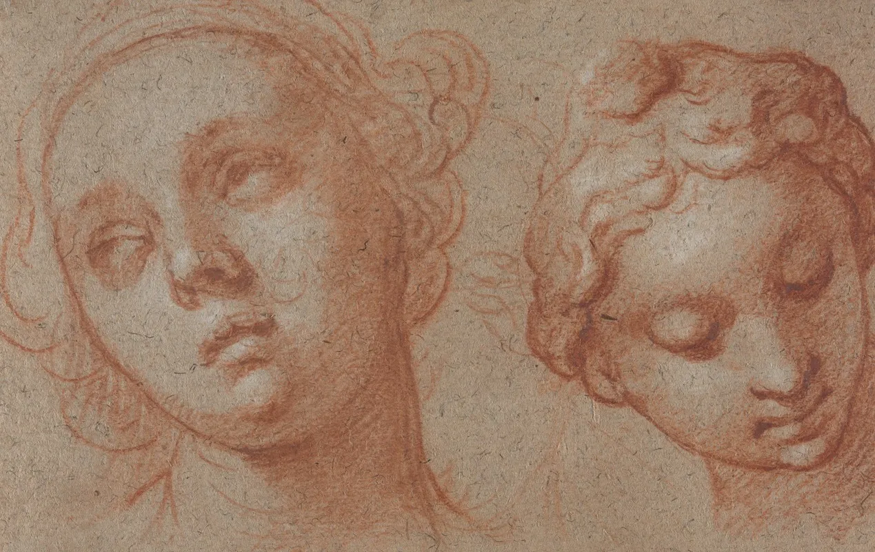 Two Female Heads Wall Art by Abraham Bloemaert - High-Resolution Digital Print