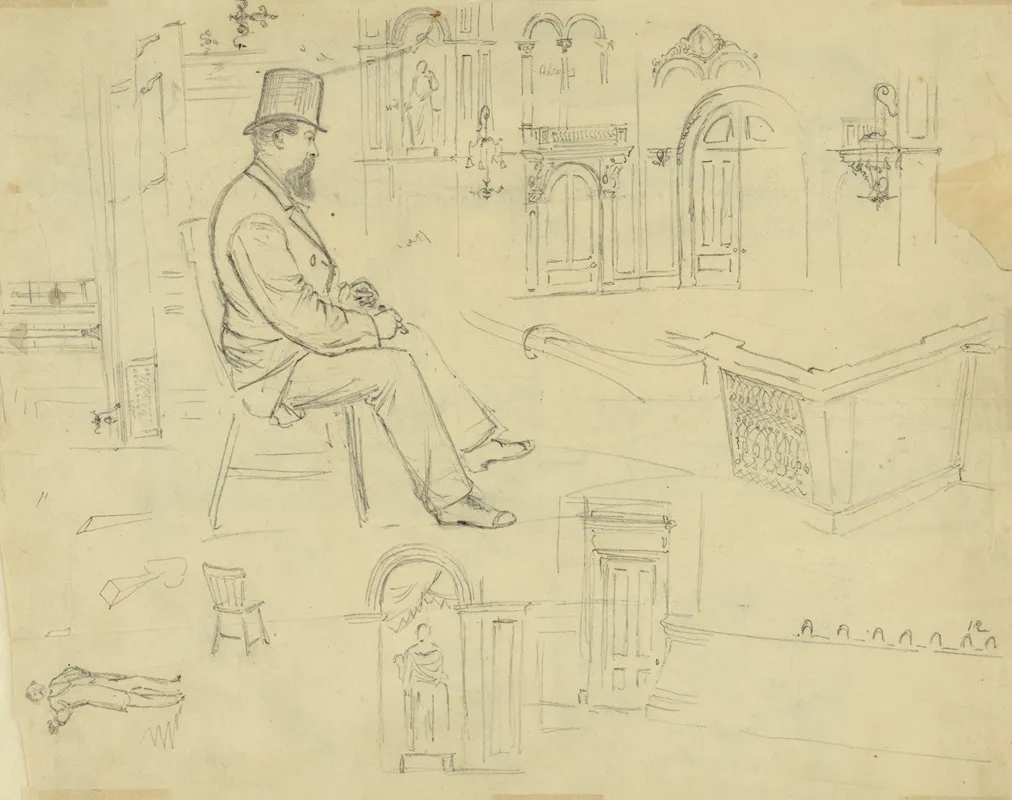 Two Full Length Portraits And Architectural Details