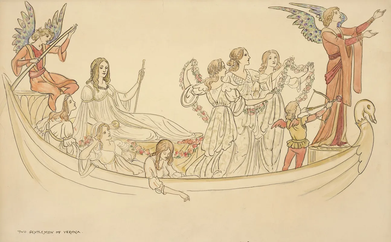 Two Gentlemen Of Verona The Serenade Who Is Sylvia Wall Art by Walford Graham Robertson - High-Resolution Digital Print