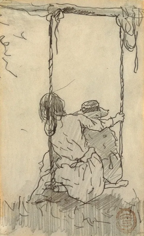 Two Girls On A Swing