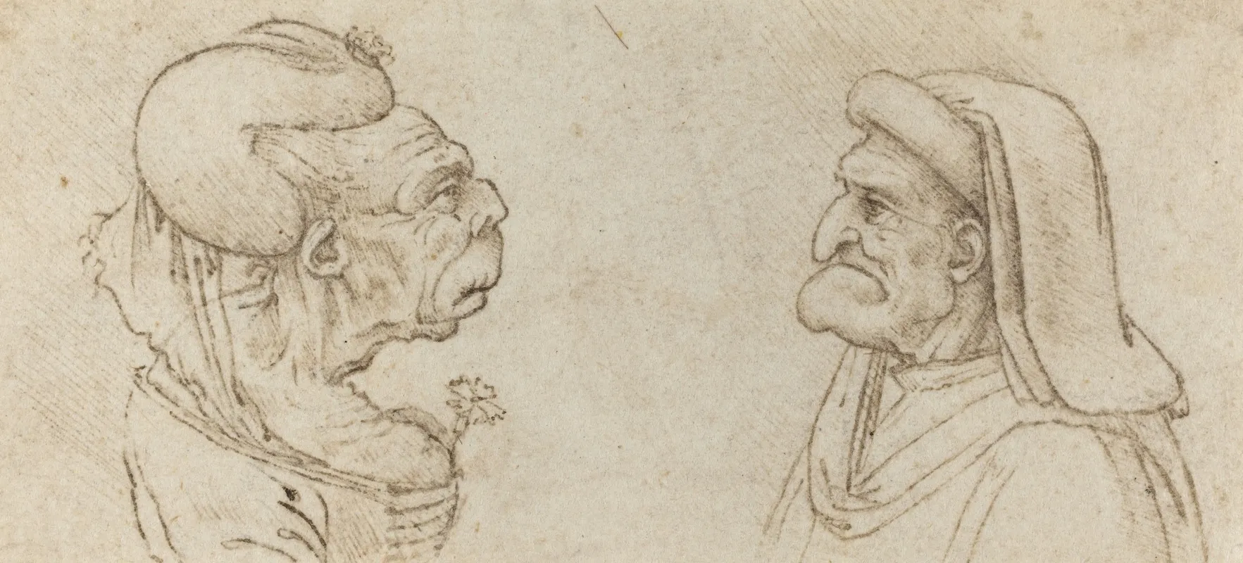 Two Grotesque Heads Wall Art by Francesco Melzi - High-Resolution Digital Print