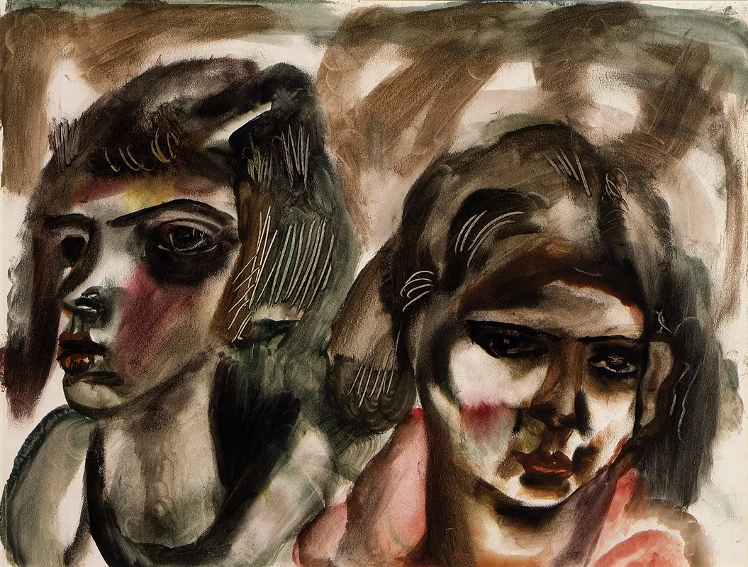 Two Heads 7 Wall Art by Frances Hodgkins - High-Resolution Digital Print