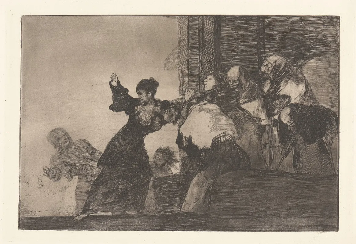Two Heads Are Better Than One Poor Folly Disparate Pobre Wall Art by Francisco de Goya - High-Resolution Digital Print