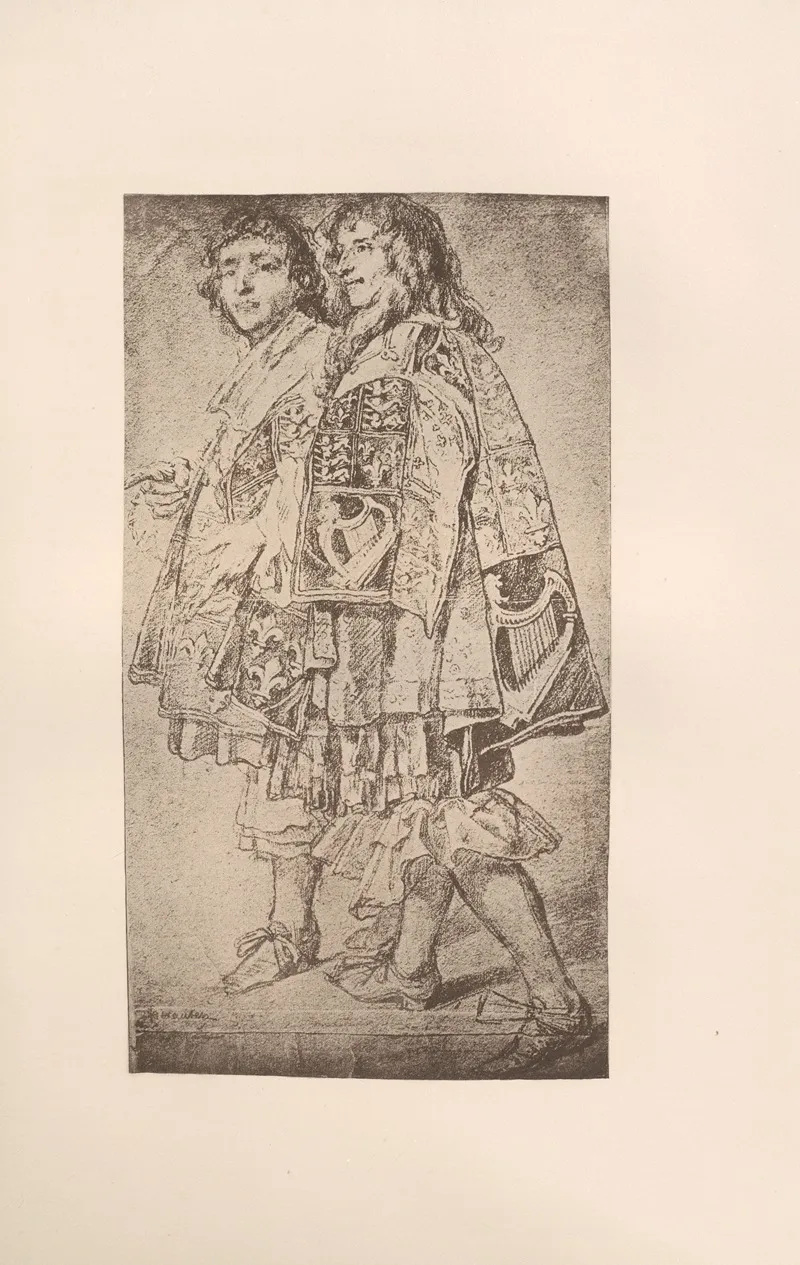 Two Heralds Study For The Procession Of The Knights Of The Garter Wall Art by Lionel Cust - High-Resolution Digital Print