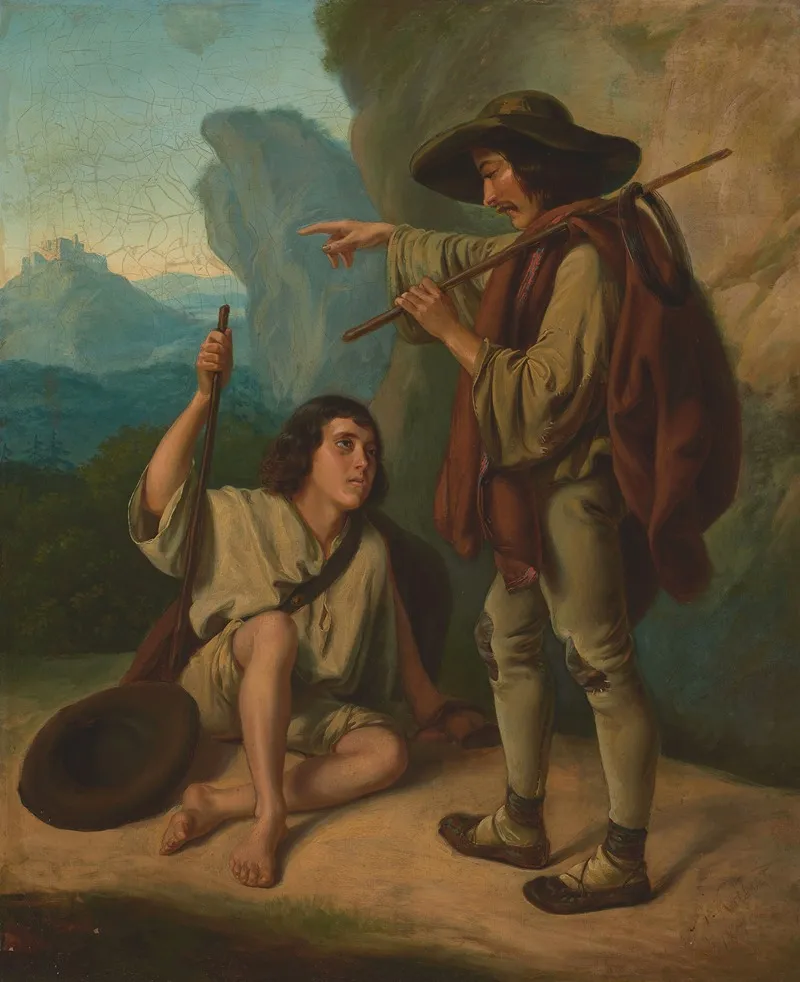 Two Highlanders Wall Art by Antoni Kolberg - High-Resolution Digital Print