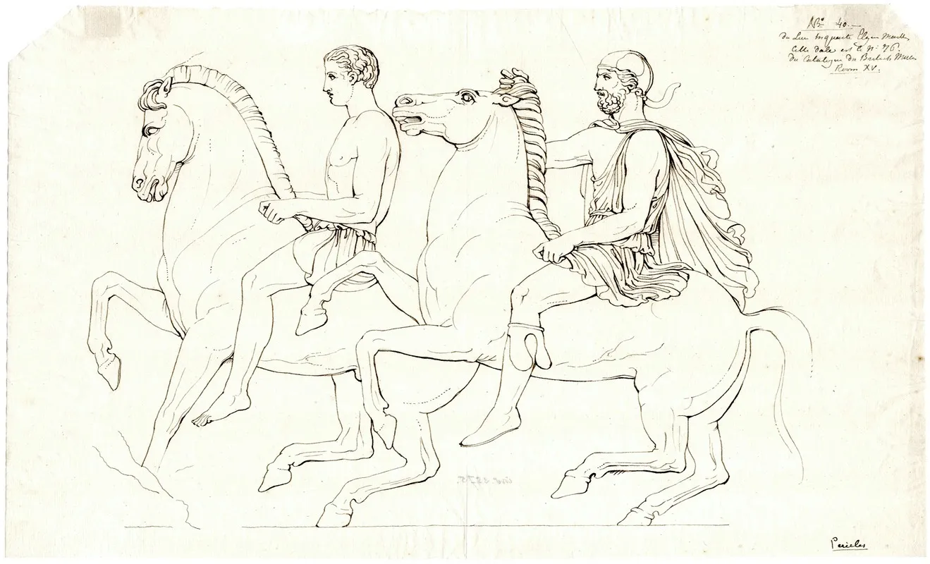 Two Horsemen After The West Frieze Of The Parthenon