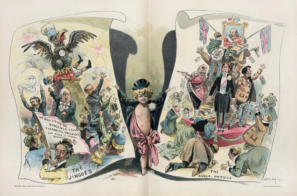 Two Kinds Of Fool Americans Wall Art by Frank Marion Hutchins - High-Resolution Digital Print