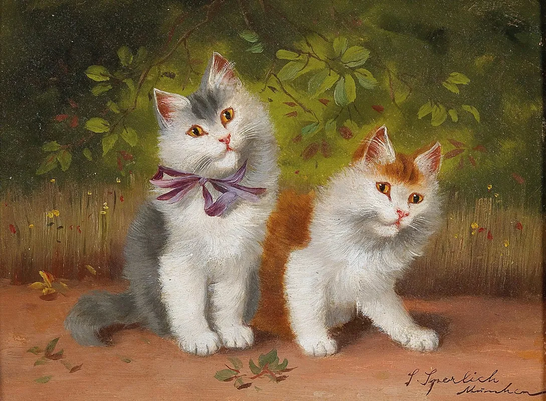Two Kittens Wall Art by Sophie Sperlich - High-Resolution Digital Print