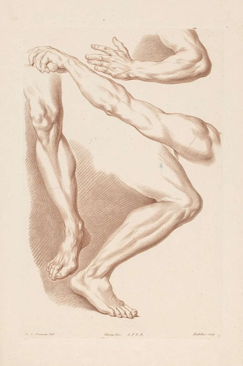 Two Legs And Two Arms Wall Art by Louis-François Roubiliac - High-Resolution Digital Print