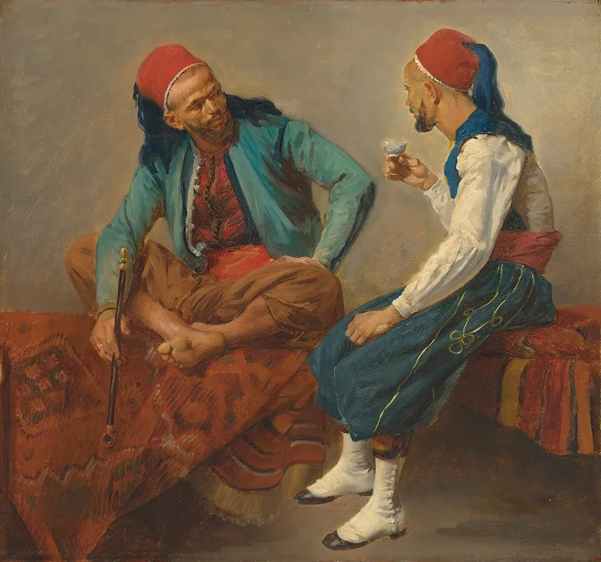 Two North Africans Conversing Wall Art by Isidore Pils - High-Resolution Digital Print