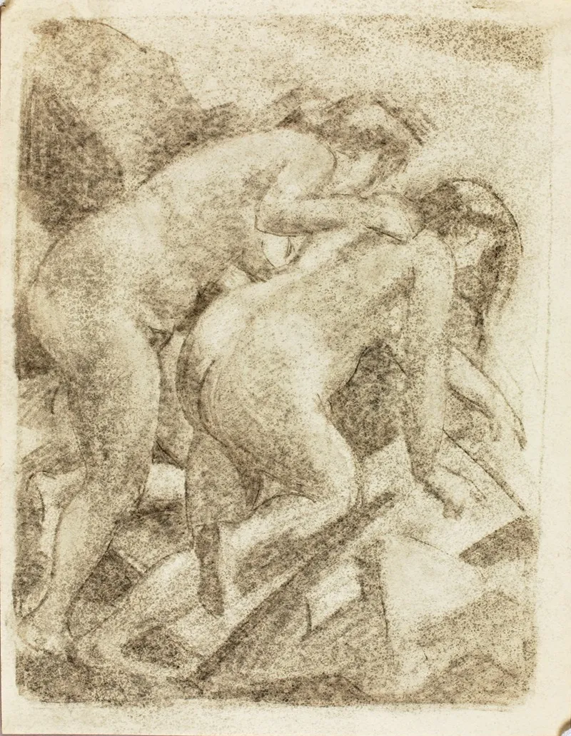 Two Nude Female Figures