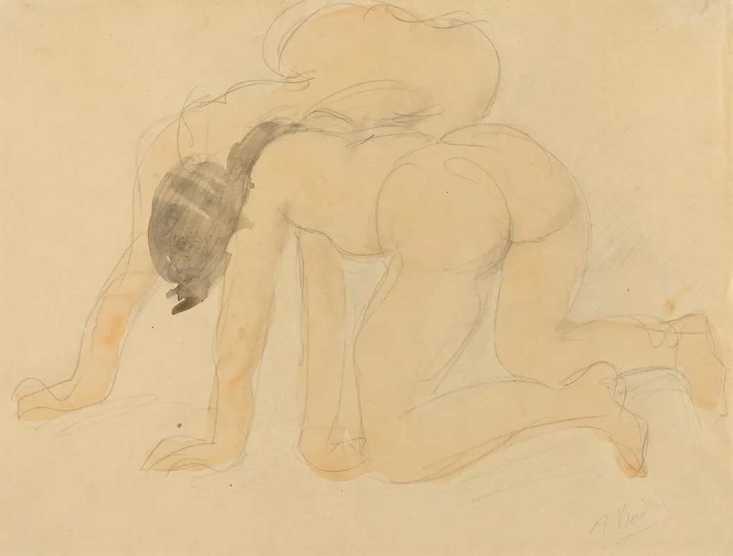 Two Nudes 4 Wall Art by Odilon Roche - High-Resolution Digital Print