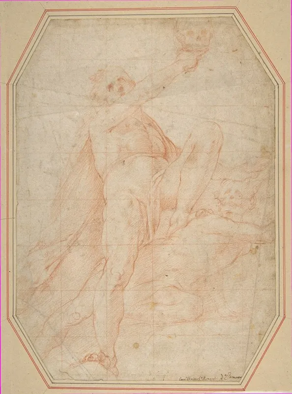 Two Nudes Seen From Below