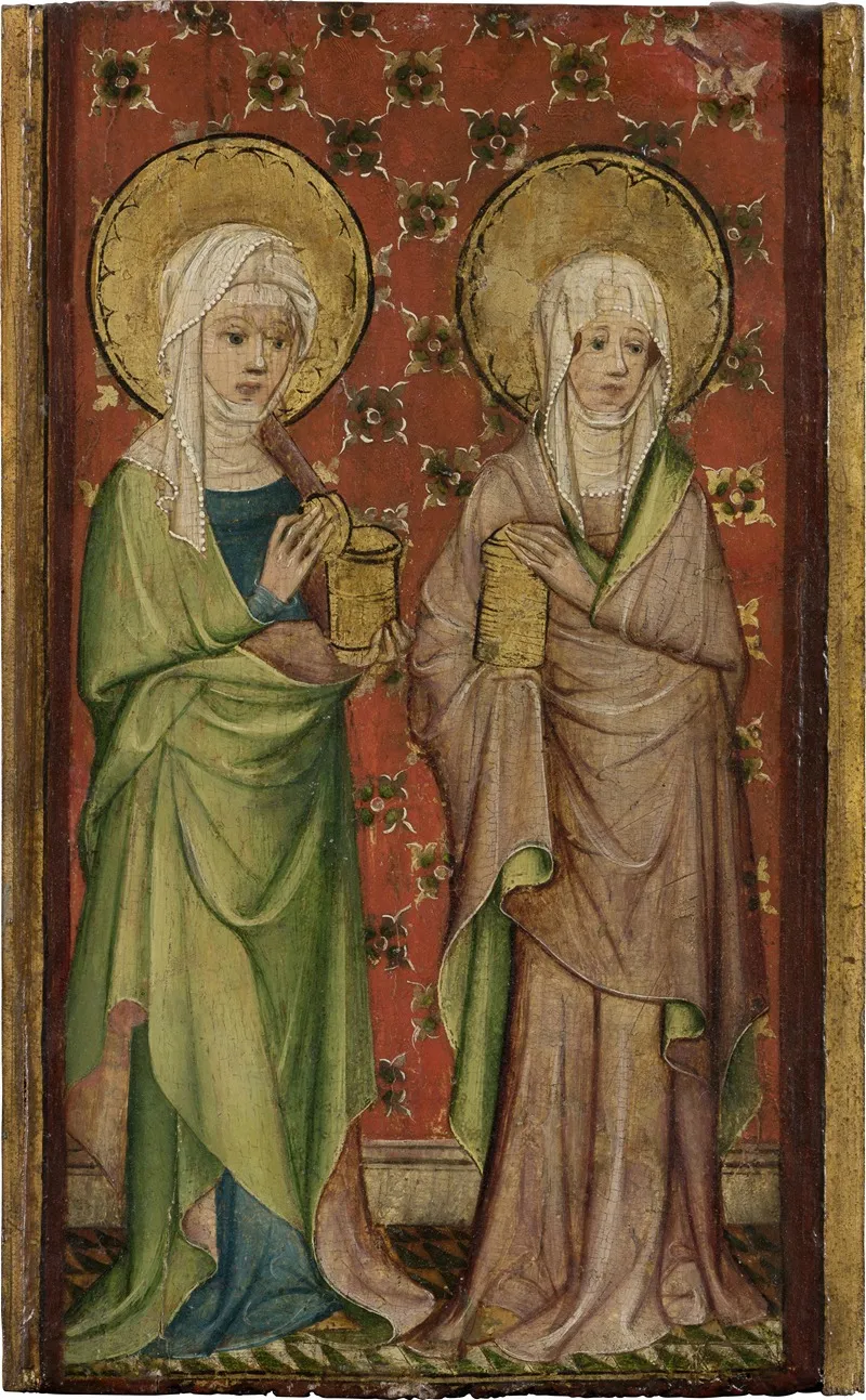 Two Out Of Three Marys At The Sepulchre Wall Art by Older Master of the Aachen Wardrobe Doors - High-Resolution Digital Print