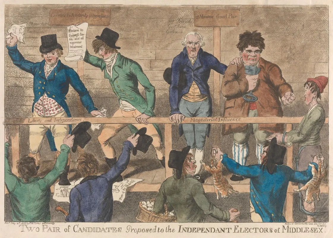 Two Pair Of Candidates Proposed To The Independant Electors Of Middlesex