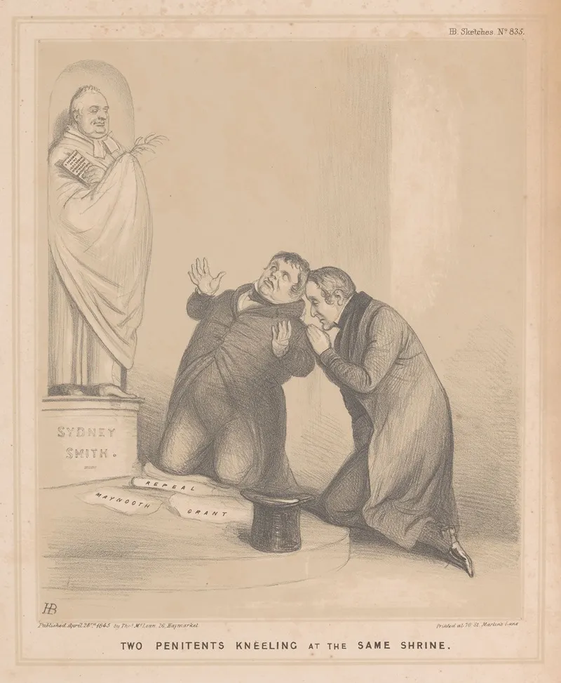 Two Penitents Kneeling At The Same Shrine Wall Art by John Doyle - High-Resolution Digital Print