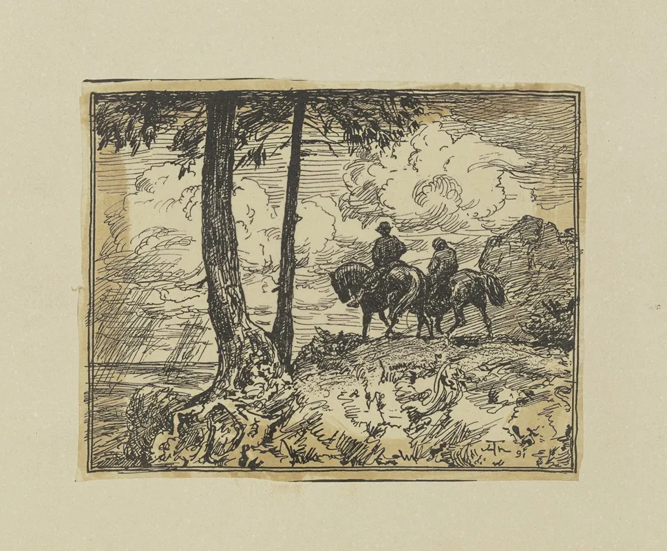 Two Riders 2 Wall Art by Hans Thoma - High-Resolution Digital Print