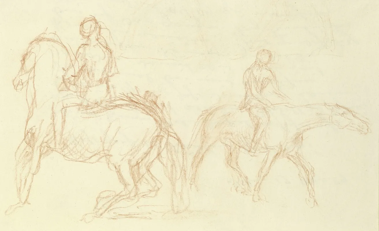 Two Riding Young Men