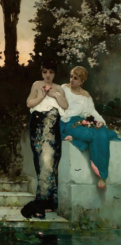 Two Roman Women Wall Art by Wilhelm Kotarbiński - High-Resolution Digital Print