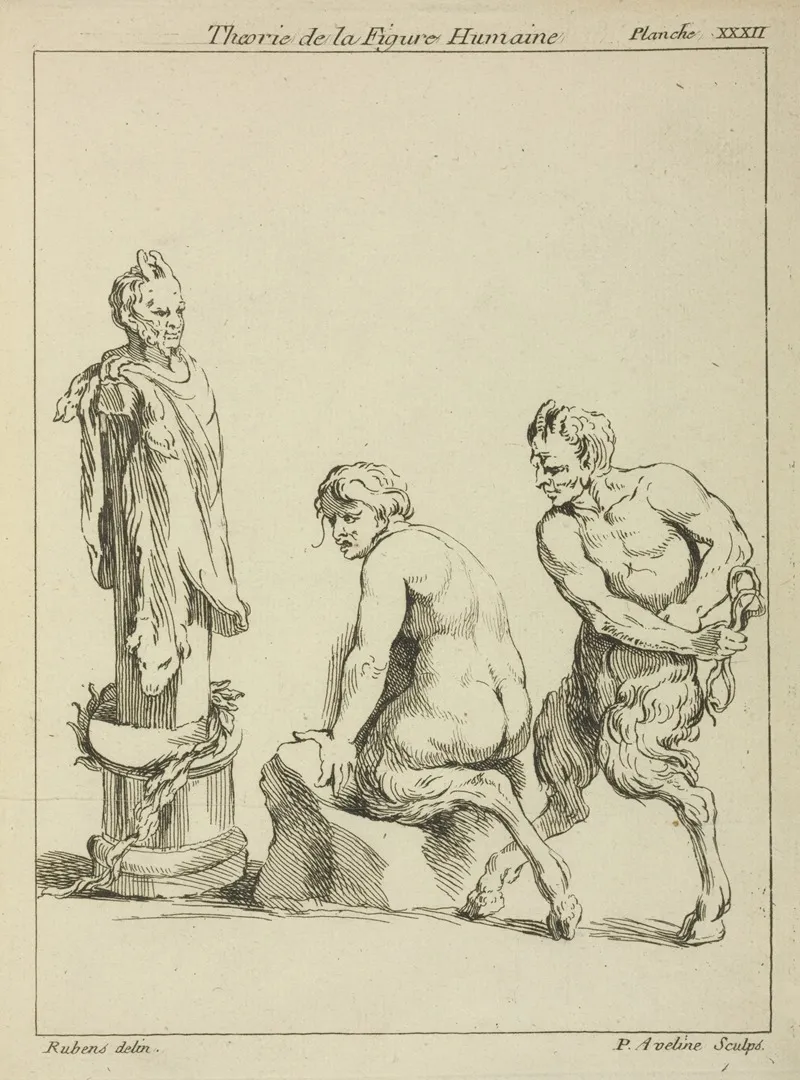 Two Satyrs And The Head Of A Satyr Wall Art by Peter Paul Rubens - High-Resolution Digital Print