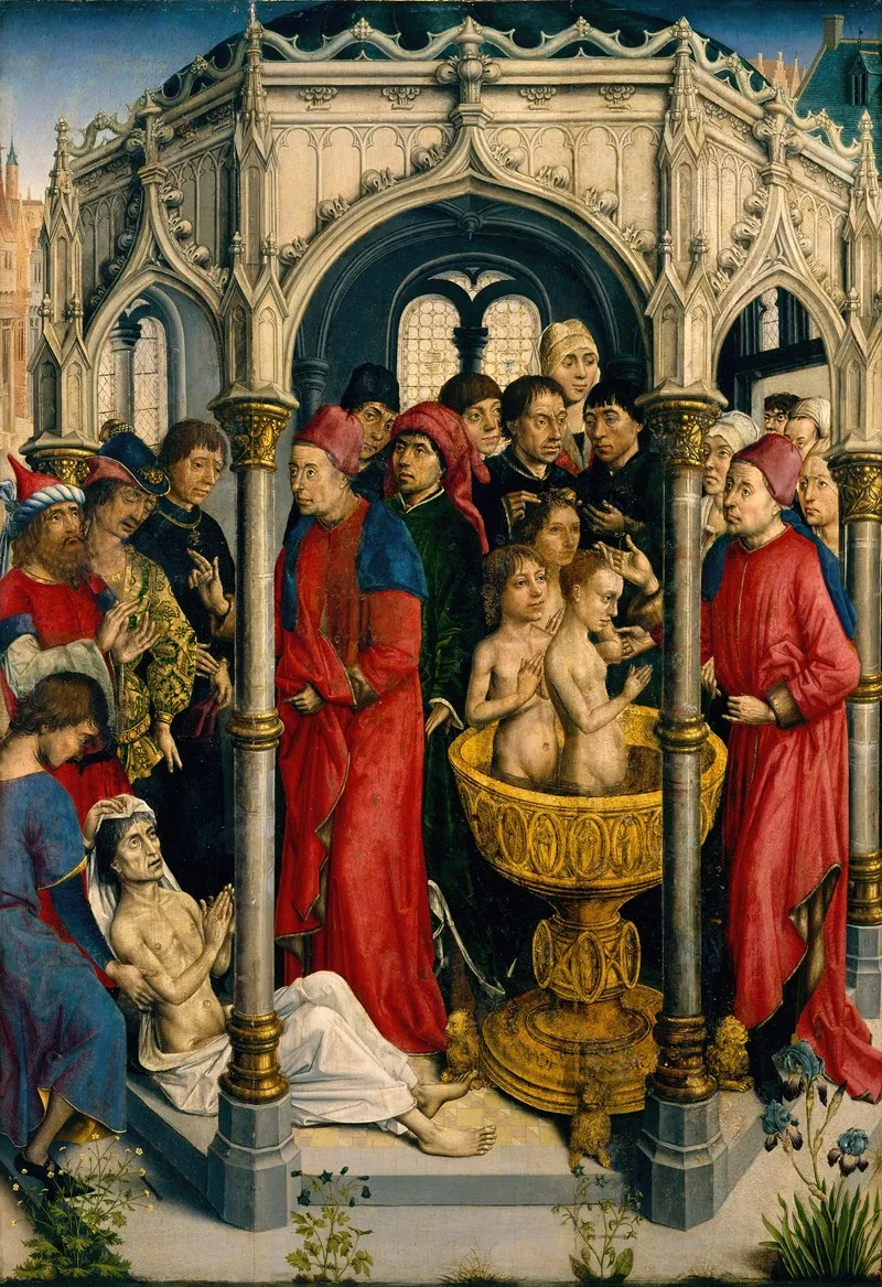 Two Scenes From The Life Of A Saint Wall Art by Master of Saint Crispin and Crispinian - High-Resolution Digital Print