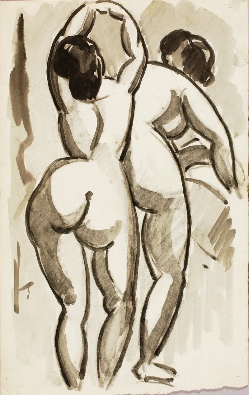 Two Standing Female Nudes 4