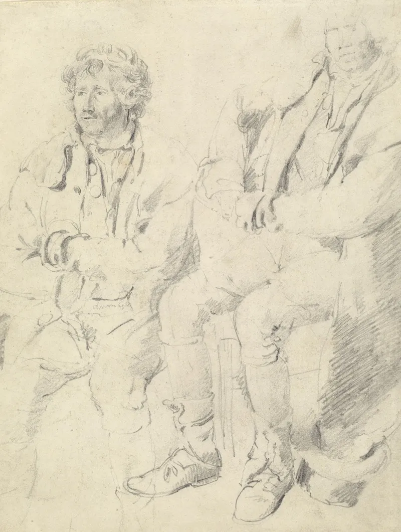 Two Studies Of A Seated Man