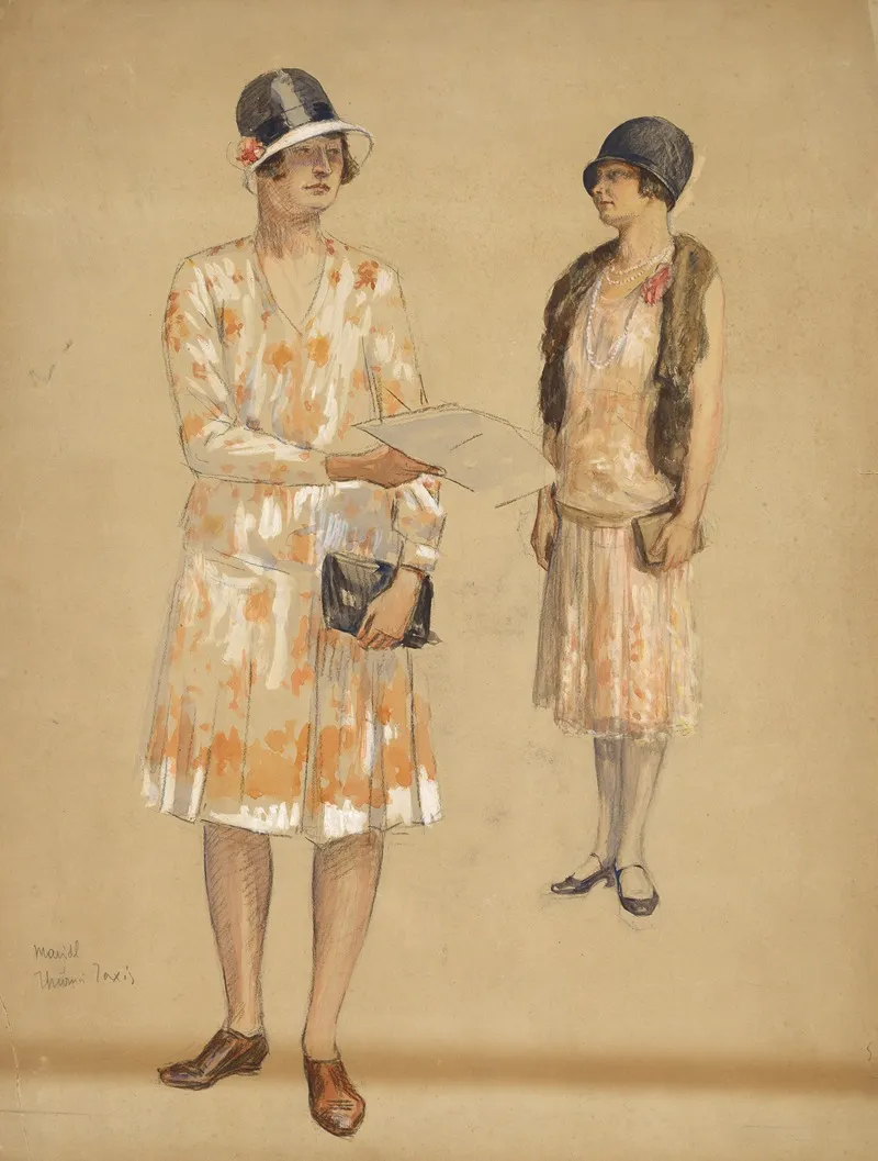 Two Studies Of Maridl The Artists Daughter