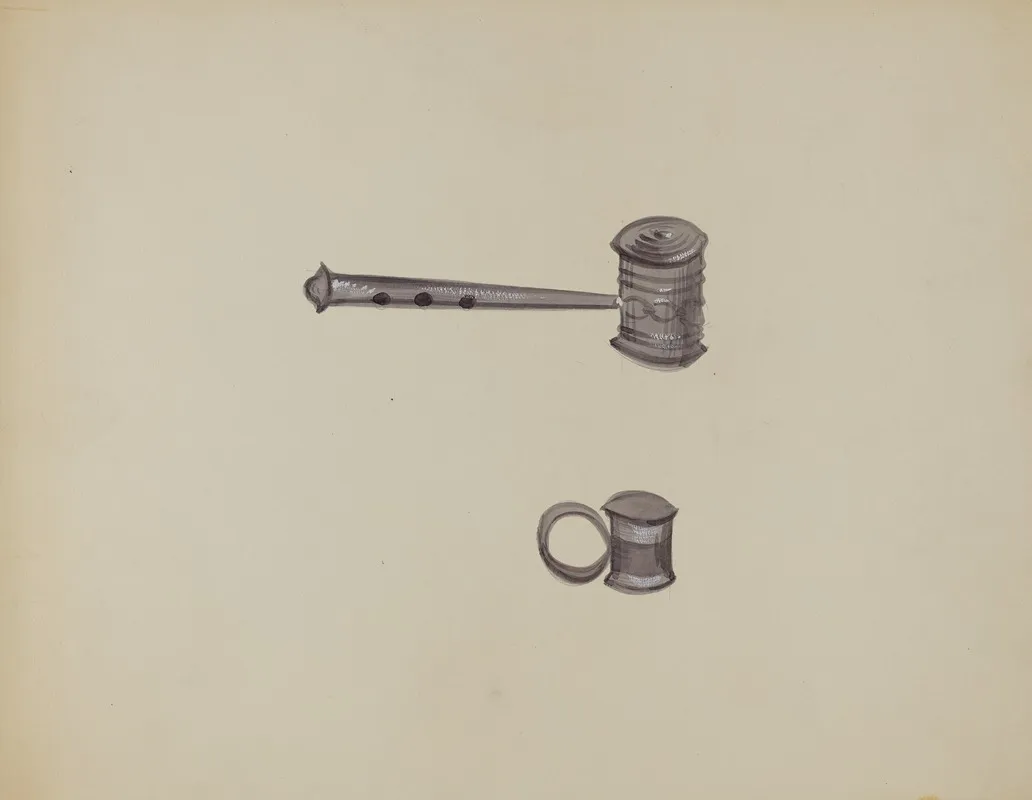 Two Tin Rattles
