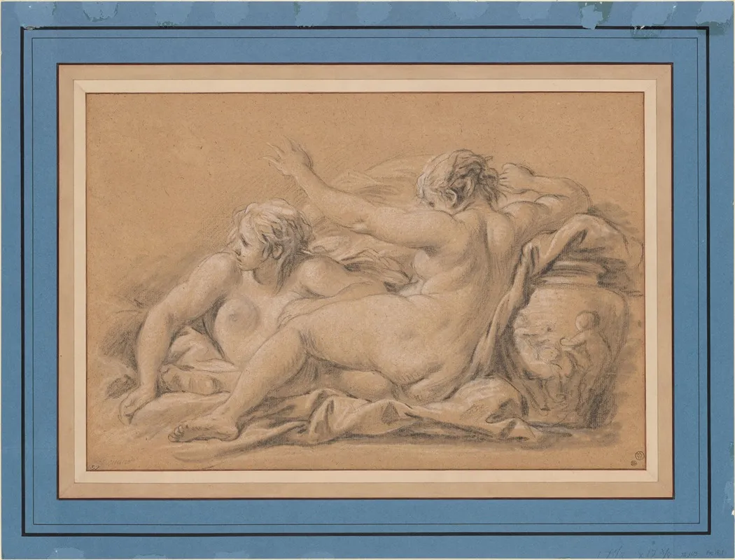 Two Water Nymphs Wall Art by François Boucher - High-Resolution Digital Print