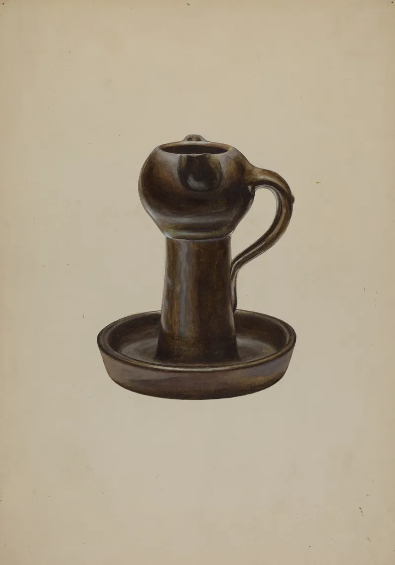 Two Wick Lamp Wall Art by Henry Moran - High-Resolution Digital Print