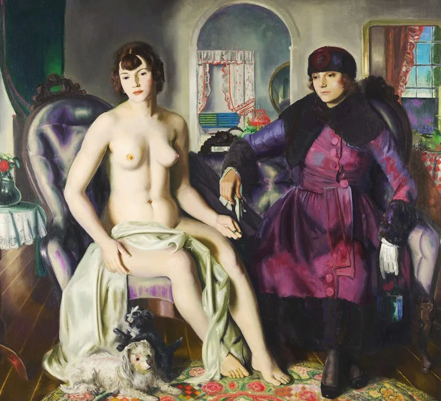 Two Women 14 Wall Art by George Wesley Bellows - High-Resolution Digital Print