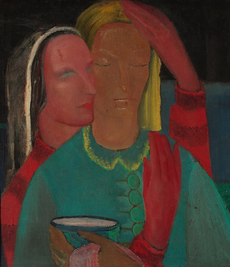 Two Women 22 Wall Art by Mieczysław Schulz - High-Resolution Digital Print