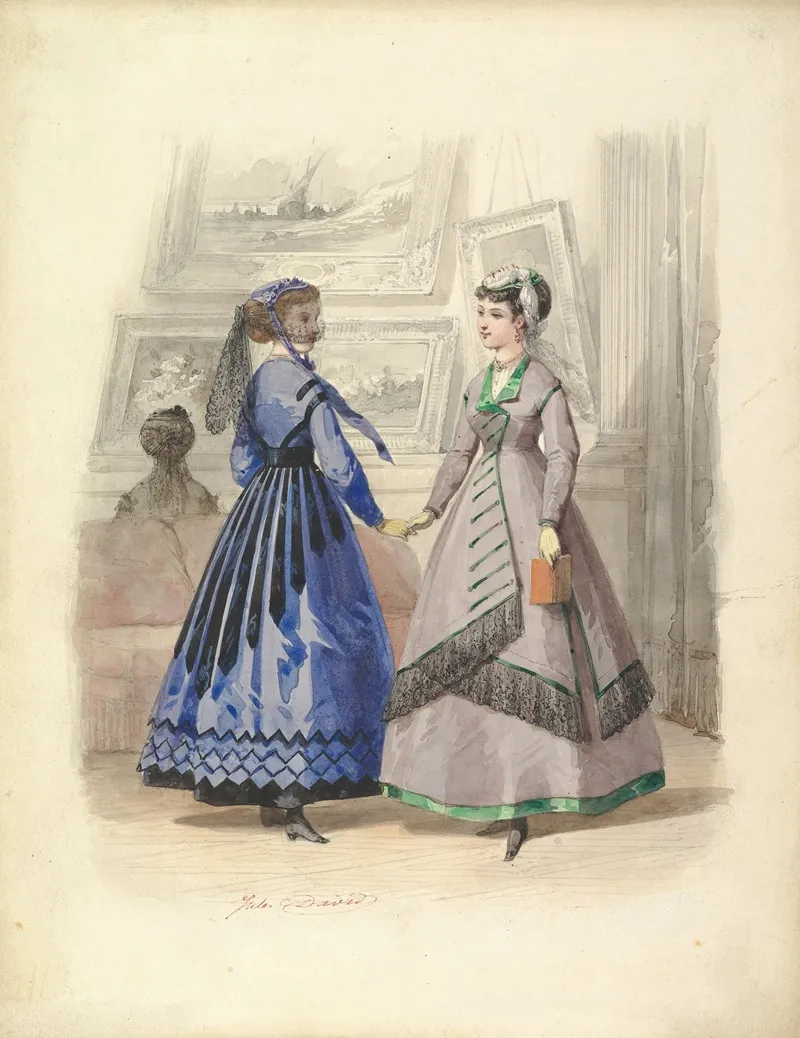 Two Women In An Art Gallery