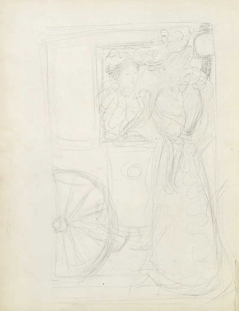 Two Women Stopping To Converse With An Acquaintance Riding In A Carriage Wall Art by Maurice Prendergast - High-Resolution Digital Print
