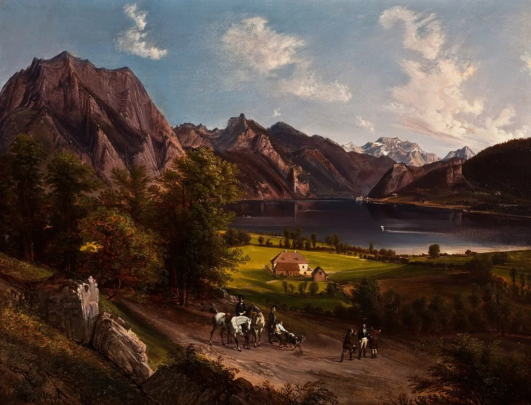 Tyrolean Or Bavarian Landscape Wall Art by Jan Nepomucen Glowacki - High-Resolution Digital Print