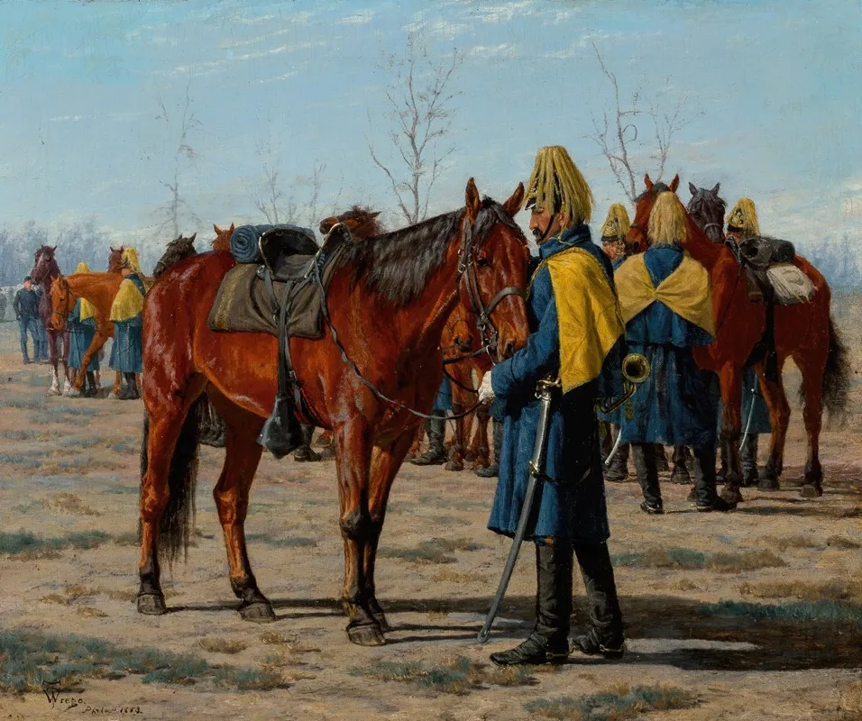 U S Calvary Preparing To Ride