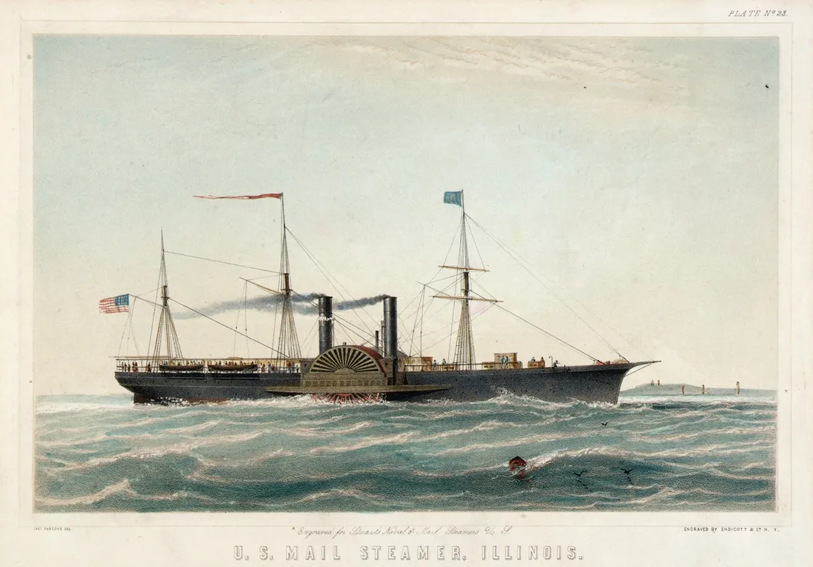 U S Mail Steamer Illinois
