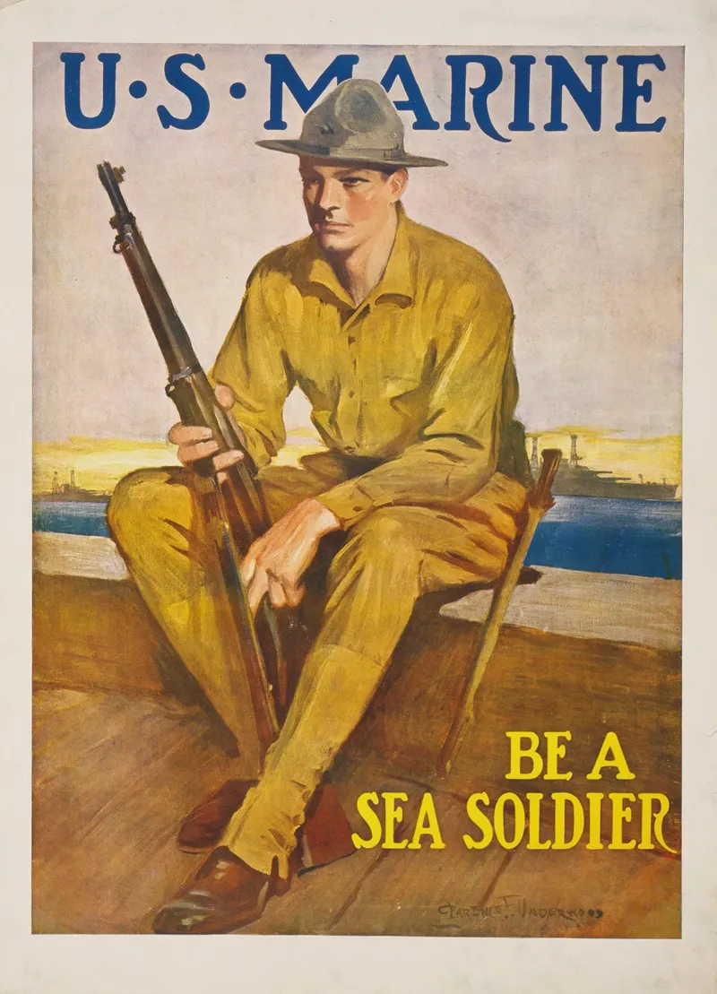 U S Marine Be A Sea Soldier Wall Art by Clarence F. Underwood - High-Resolution Digital Print