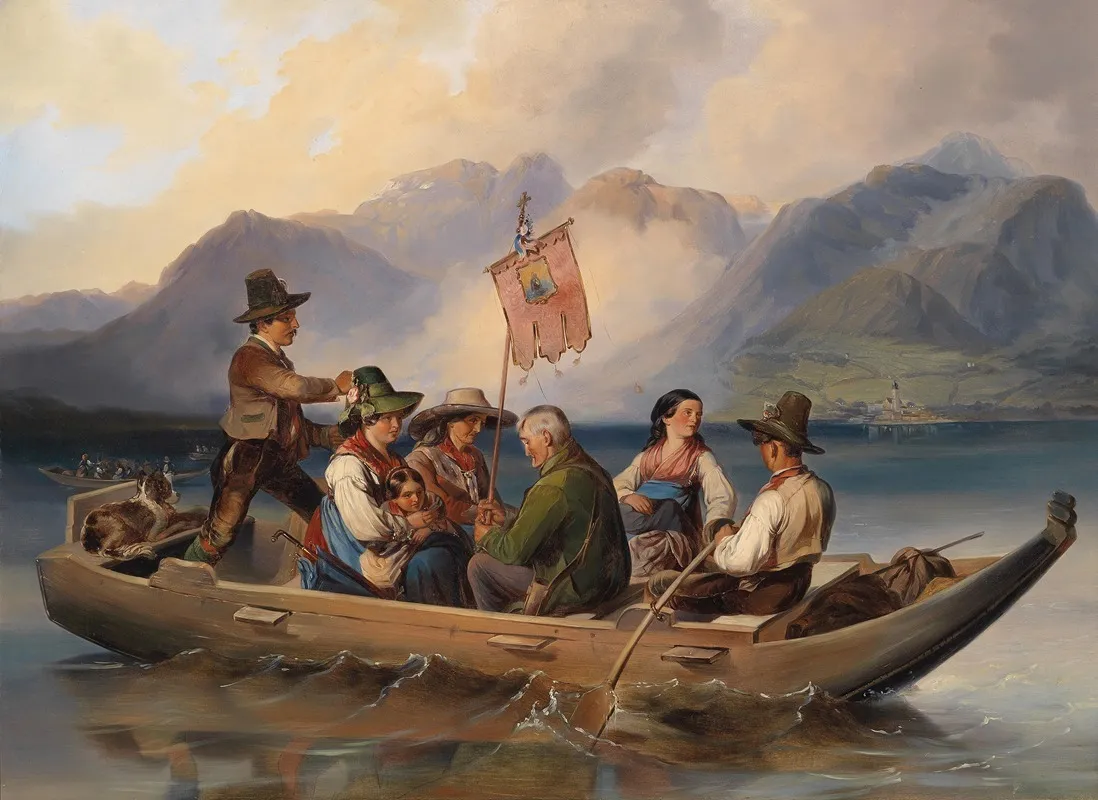 Uberfahrt Am Wolfgangsee Wall Art by Johann Matthias Ranftl - High-Resolution Digital Print